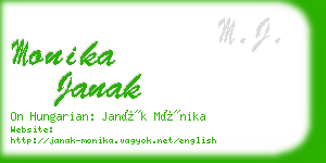 monika janak business card